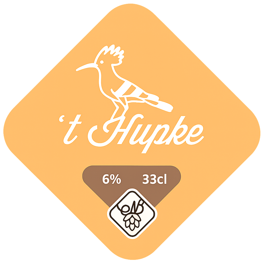't Hupke bieretiket - Ambachtelijk bier 6% alcohol van Nistel Brouwerij